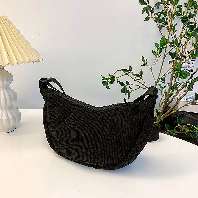 Corduroy Schoudertas Gracie Met Verstelbare Band En Stijlvolle Design Voor Everyday Gebruik En Mode Statement