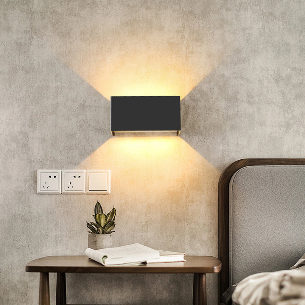 Moderne Waterdichte Wandlamp Zwart voor Binnen en Buiten - LED Muurlamp met Instelbare Kleurtemperatuur 12W/24W-5