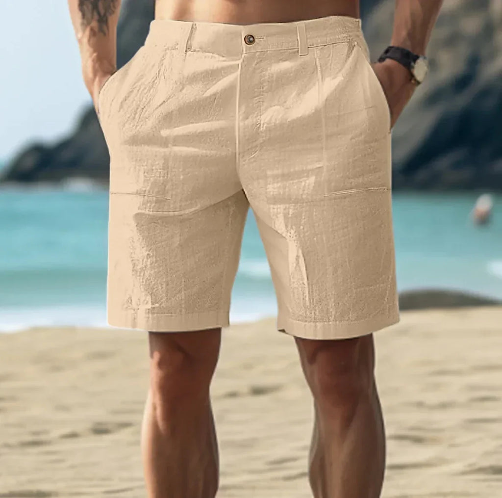 Luxe heren linnen shorts voor ontspannen zomerdagen