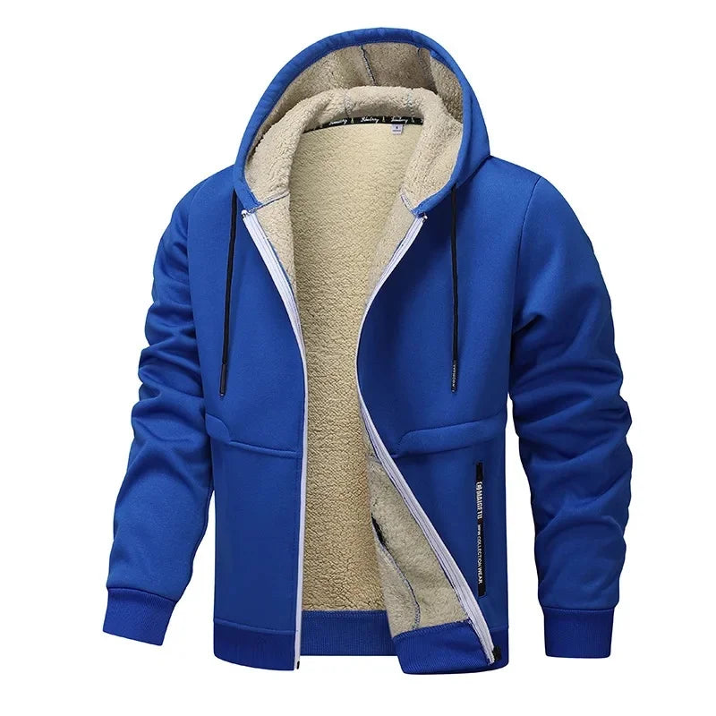 Heren Casual Fleece Bomberjas – Comfortabele Losse Pasvorm
