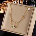 Halo Essence Evil Eye Gelaagde Ketting