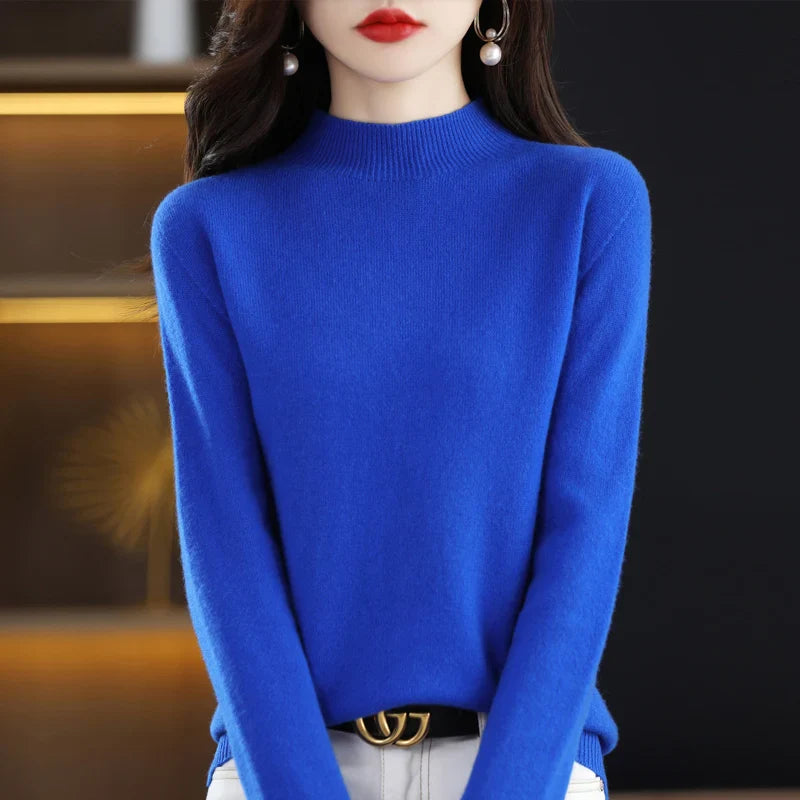 Sarah: Dames 100% Pure Wol Cashmere Trui voor de winter en herfst