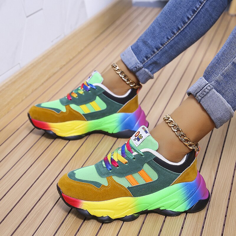 Mathilda Trainer | Casual orthopedische sneakers/schoenen in verschillende kleuren | Regenboogschoen
