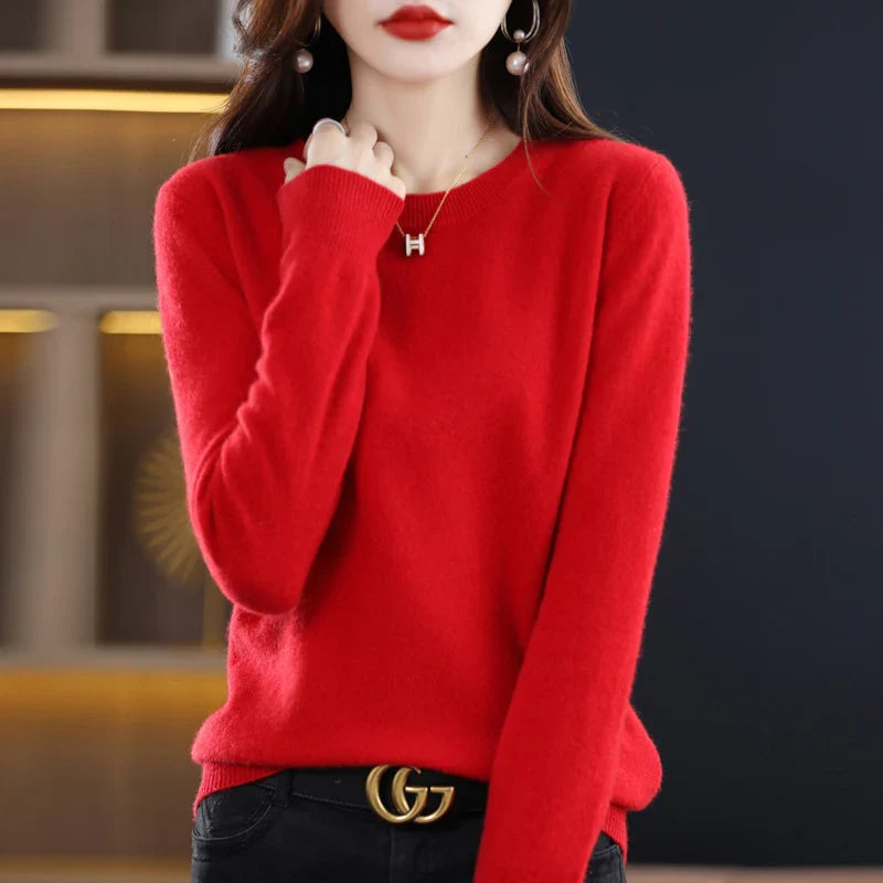 Maren: 100% pure wollen cashmere trui voor de winter en herfst