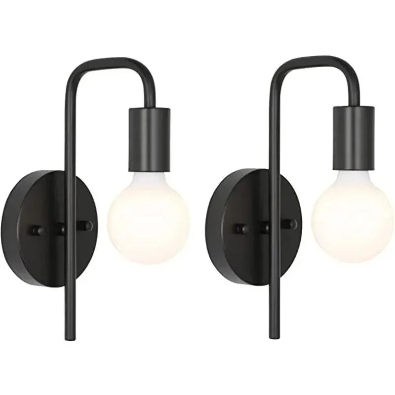 Noordse Wandlamp Goud en Zwart - Retro Muurlamp voor Binnen, Stijlvolle Wandverlichting voor Woonkamer en Slaapkamer-5