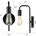 Variant image for Noordse Wandlamp Goud en Zwart - Retro Muurlamp voor Binnen, Stijlvolle Wandverlichting voor Woonkamer en Slaapkamer-3