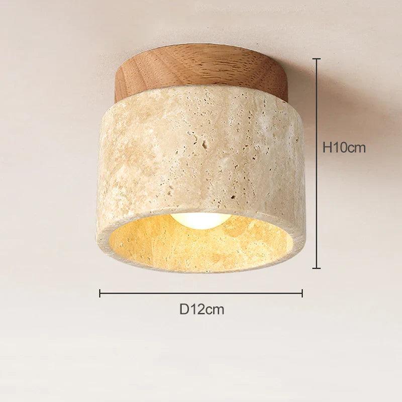 Freja - Marmer & Hout Plafondlamp