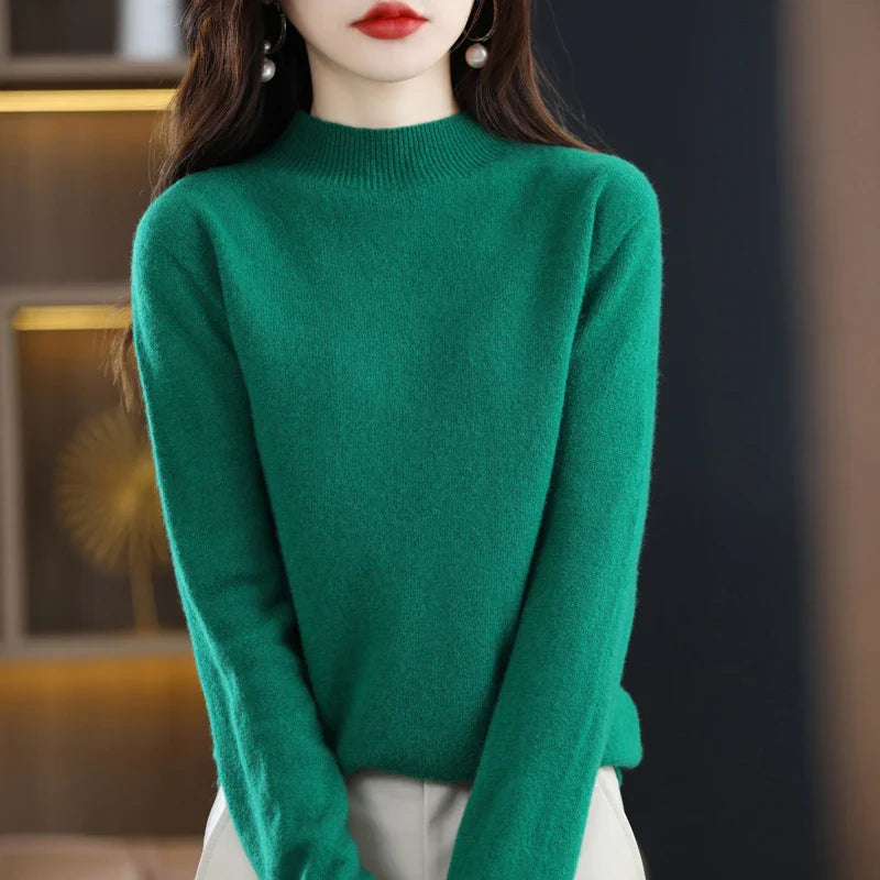Sarah: Dames 100% Pure Wol Cashmere Trui voor de winter en herfst