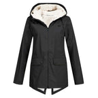 Dames Winter Trenchcoat – Waterdichte Jas met Capuchon en Warme Bescherming