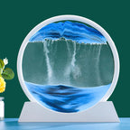 3D Bewegend Zand Kunst Foto Zandloper Drijfzand Ambachtelijk Stromend Zand