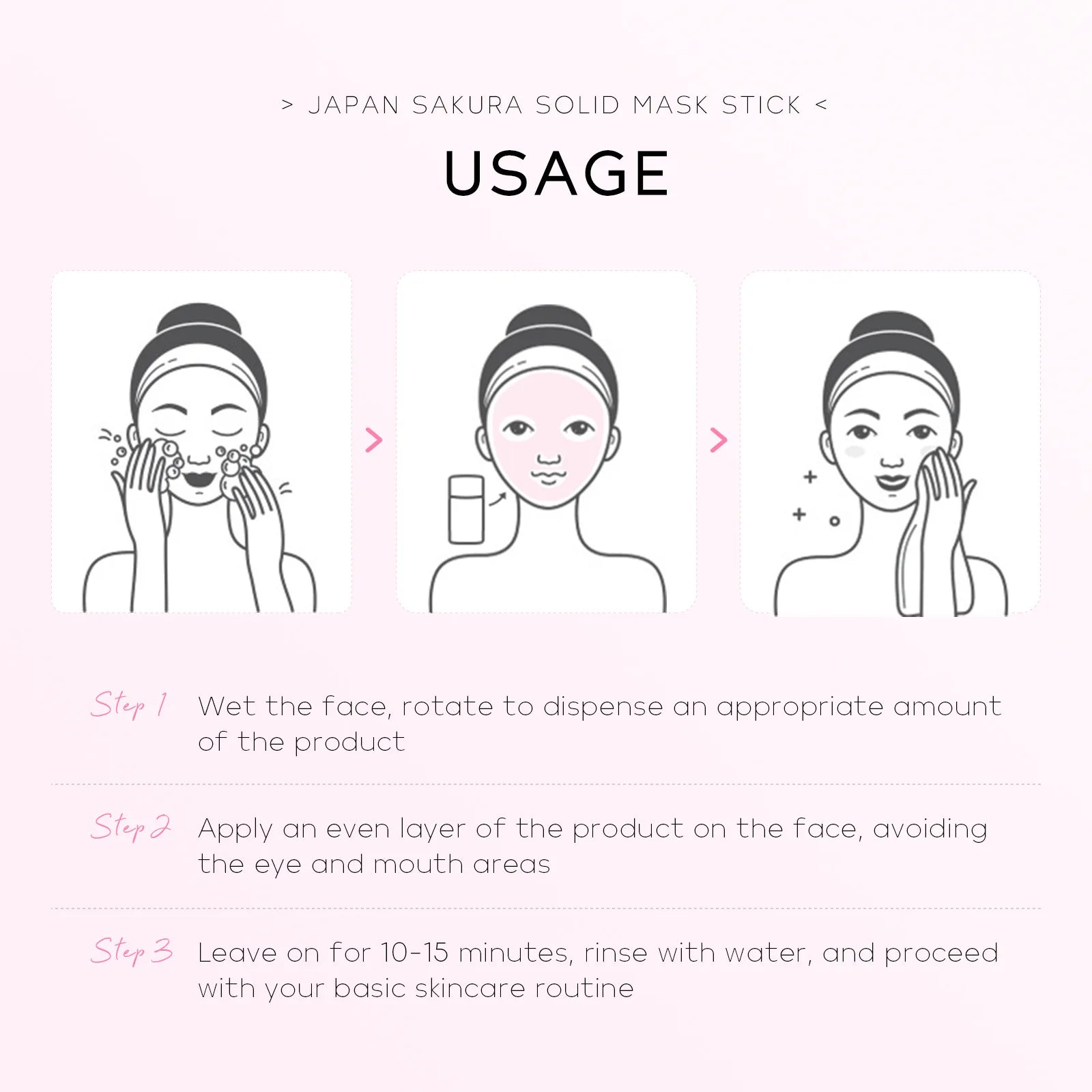 Diep Reinigend Gezichtsmasker Stick voor Onzuivere Huid – Sakura, 45 g, Beheert Olie en Verwijdert Poriën-5