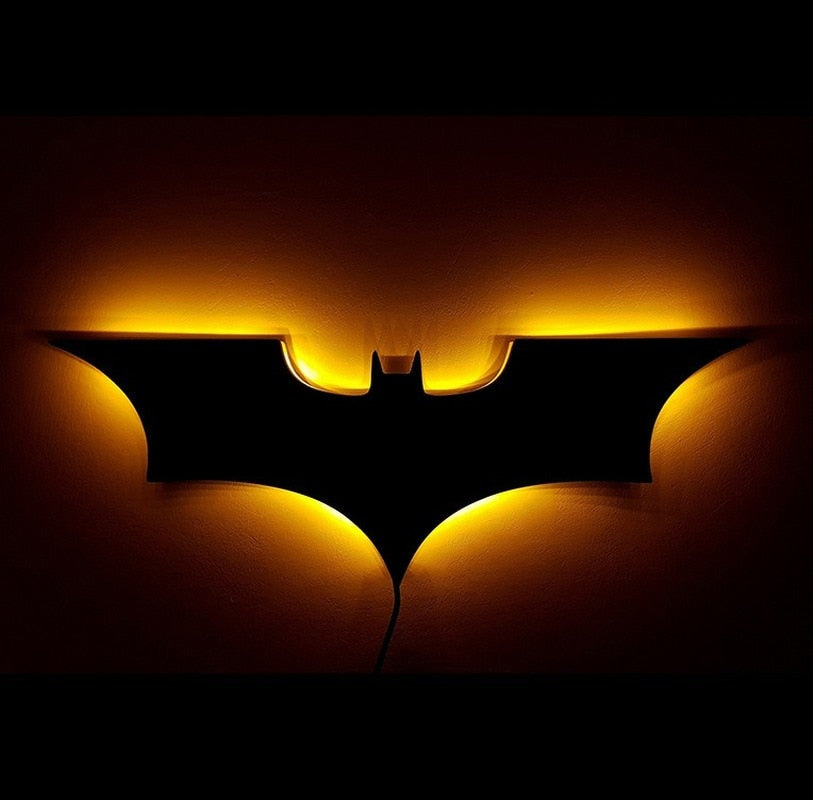 Batman LED Wandlamp met Draadloze Afstandsbediening en Kleurverandering