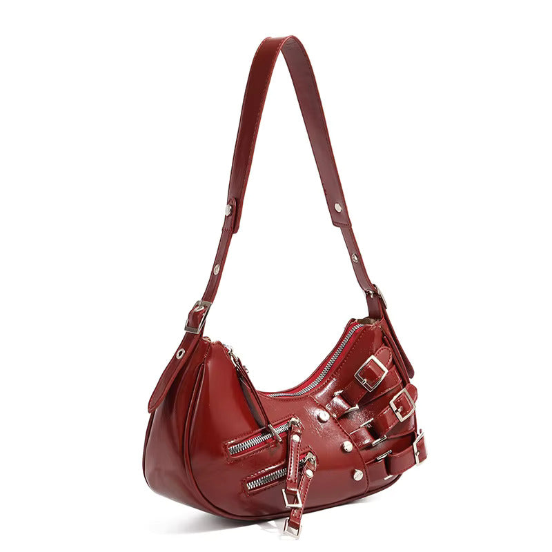 Kaida Buckle Hobo Halve Maan Tas