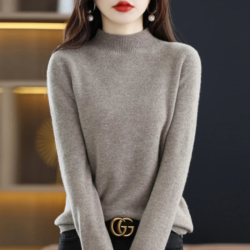 Sarah: Dames 100% Pure Wol Cashmere Trui voor de winter en herfst