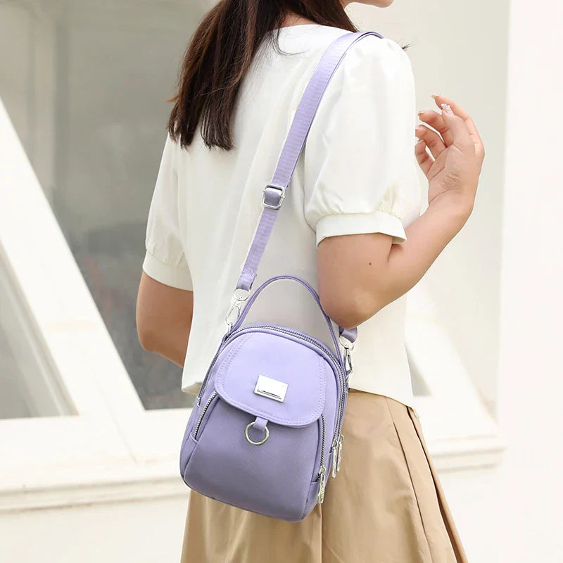 Duurzame nylon 3-laags mini-schoudertas