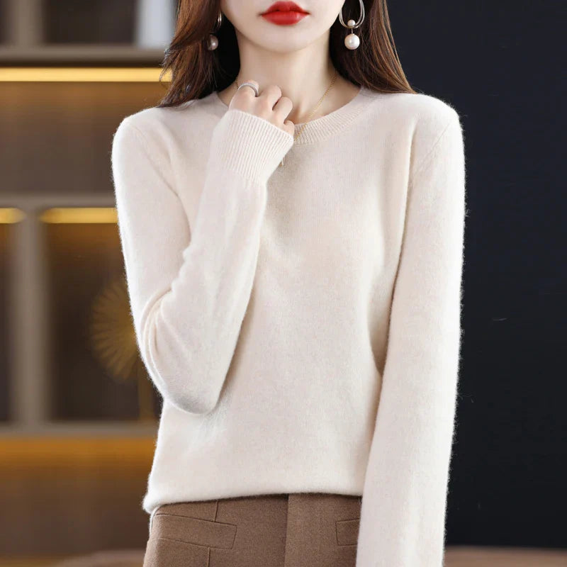 Claire: Dames 100% Pure Wol Cashmere Trui