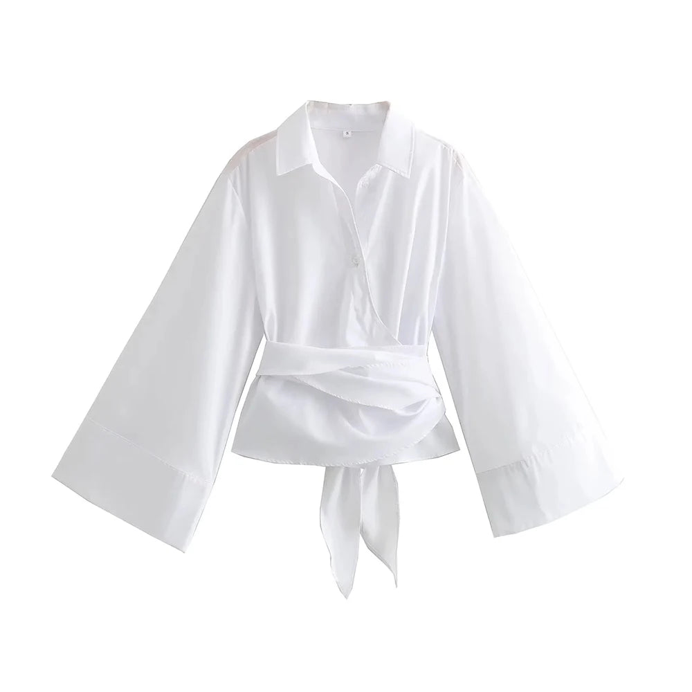 Variant image for Dames Blouse Zwart M Polyester met Lange Mouwen en Vlinderdas-2