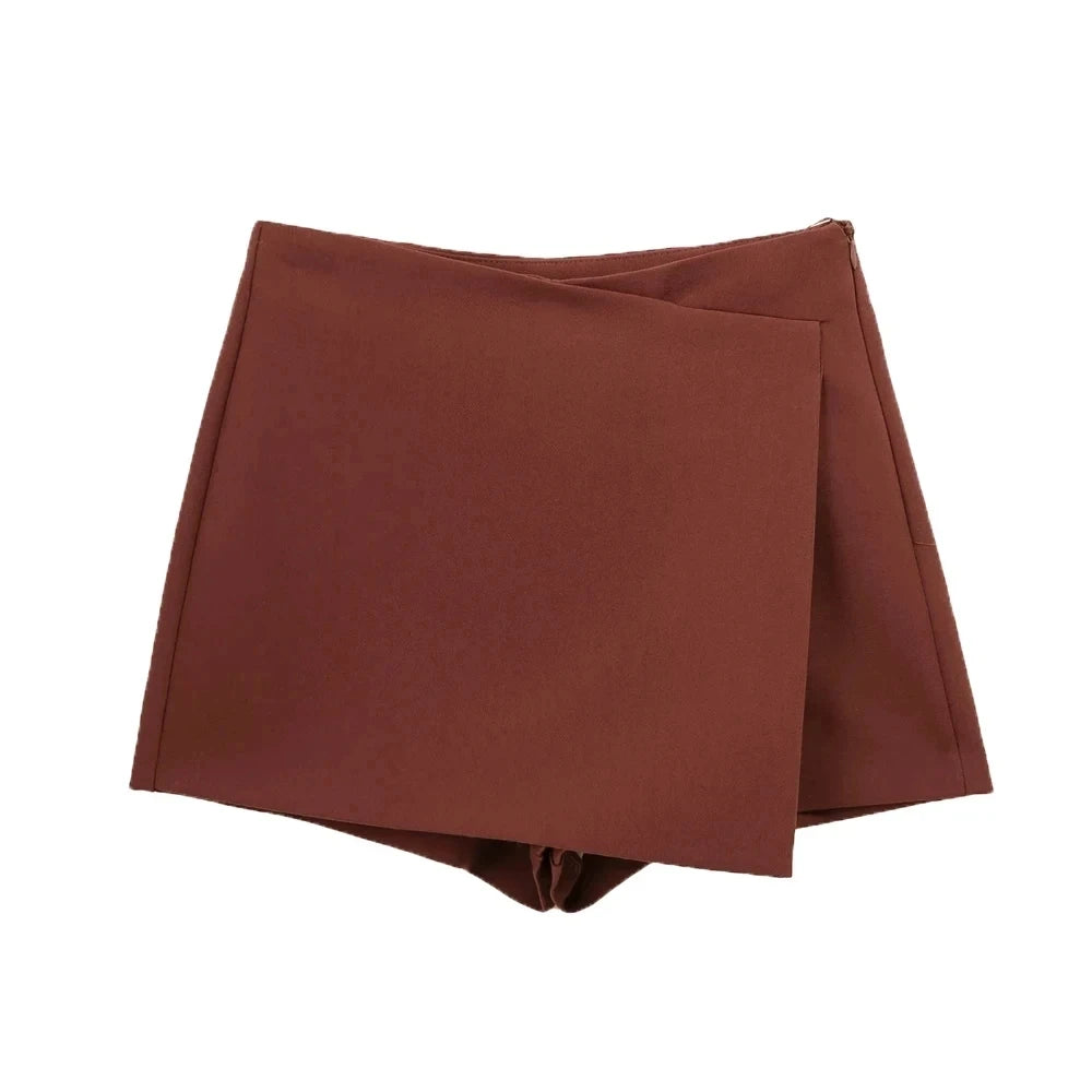 Variant image for Dames Skort Zwart Asymmetrisch Hoge Taille M Polyester-15