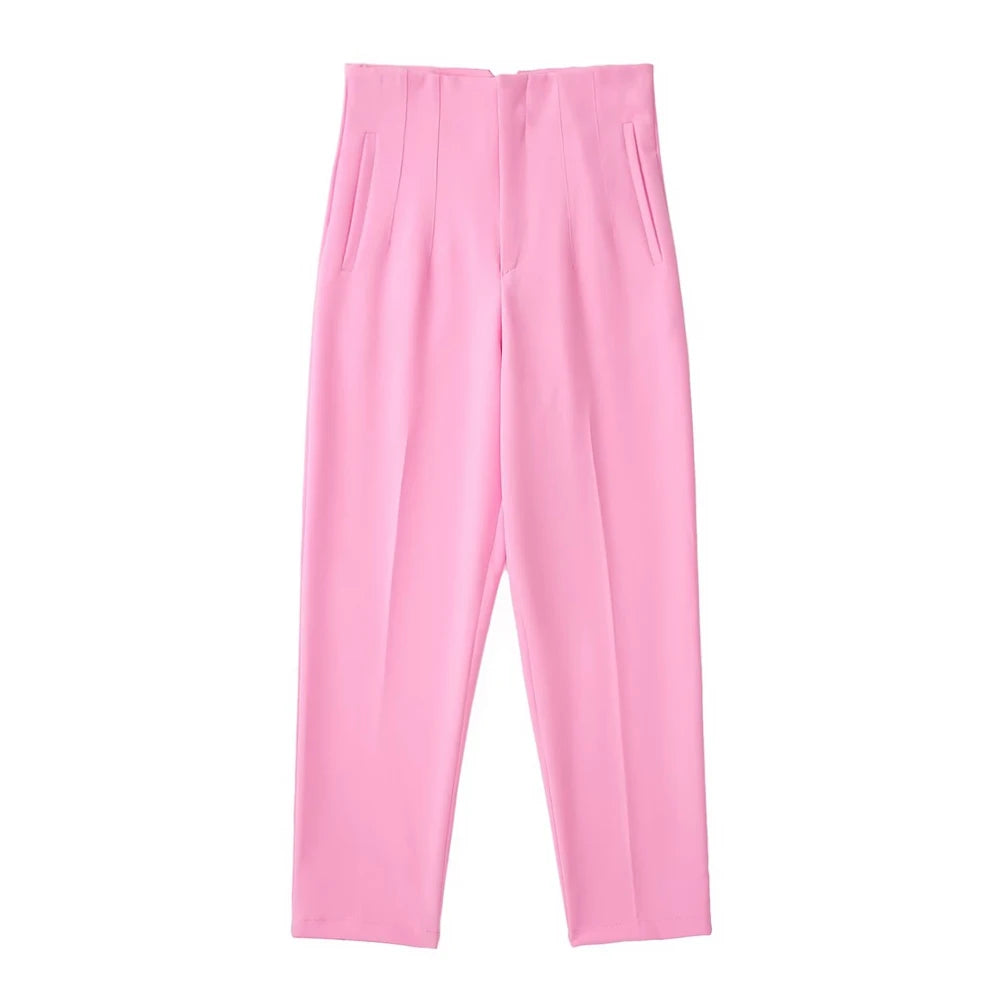 Variant image for Damesbroek Hoge Taille Zwart M Katoen Vintage-9