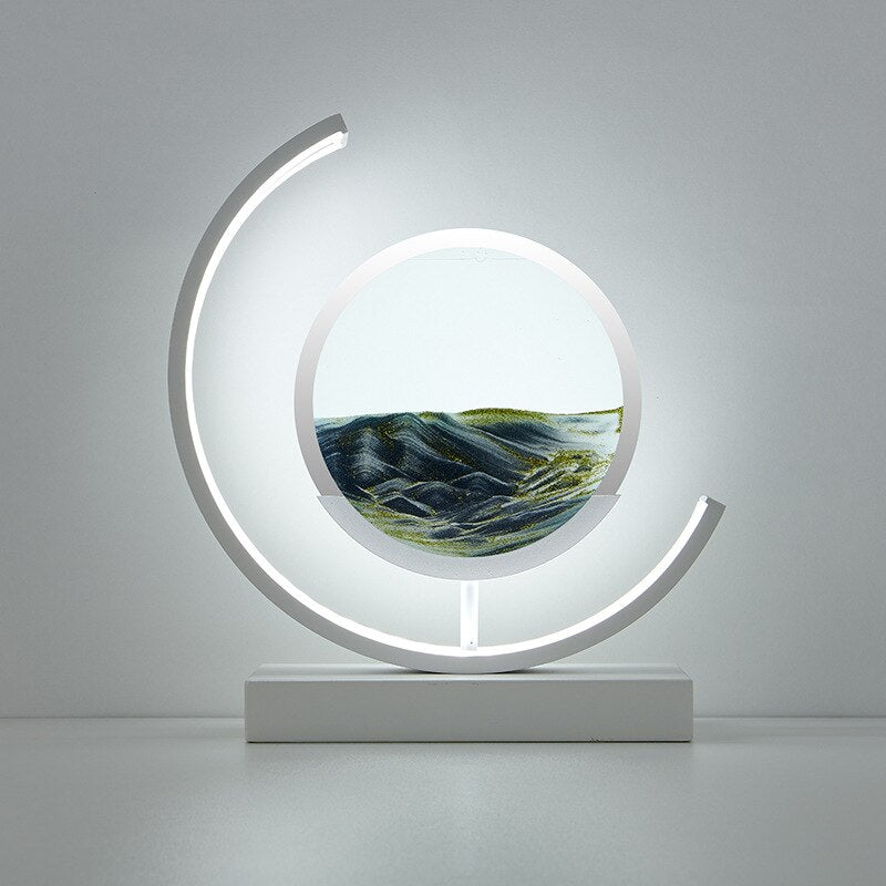 Quicksand Tafellamp Met Draaibaar Dynamisch 3D Zand En Zacht LED Licht Voor Sfeervolle Huisdecoratie En Oogbescherming
