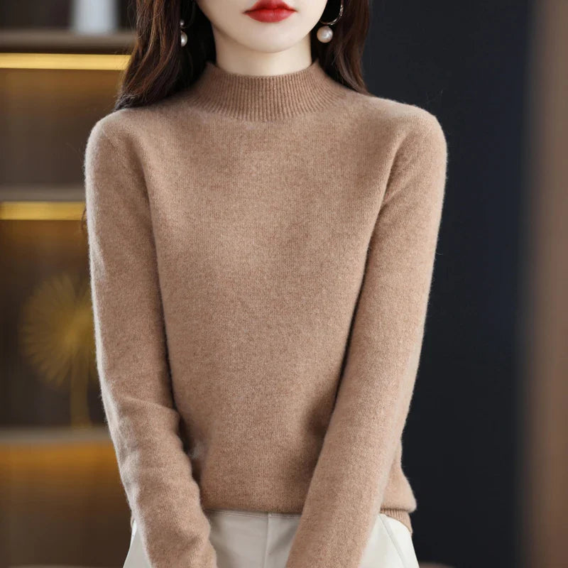 Sarah: Dames 100% Pure Wol Cashmere Trui voor de winter en herfst