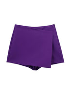 Variant image for Dames Skort Zwart Asymmetrisch Hoge Taille M Polyester-5