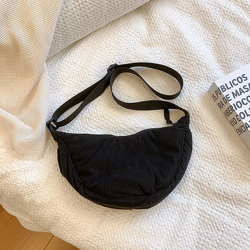 Corduroy Schoudertas Gracie Met Verstelbare Band En Stijlvolle Design Voor Everyday Gebruik En Mode Statement