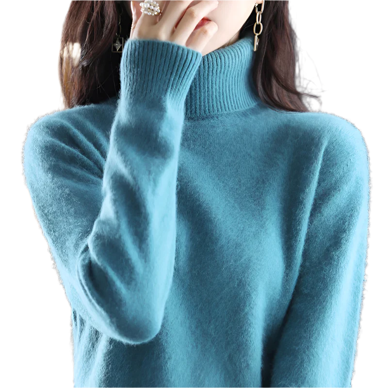 Sinead: Japanse gebreide 100% kasjmier coltrui voor vrouwen: herfst- en wintermust-have