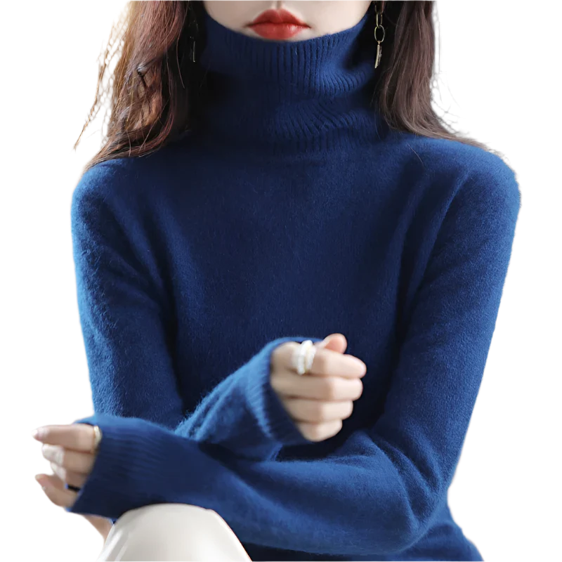 Sinead: Japanse gebreide 100% kasjmier coltrui voor vrouwen: herfst- en wintermust-have
