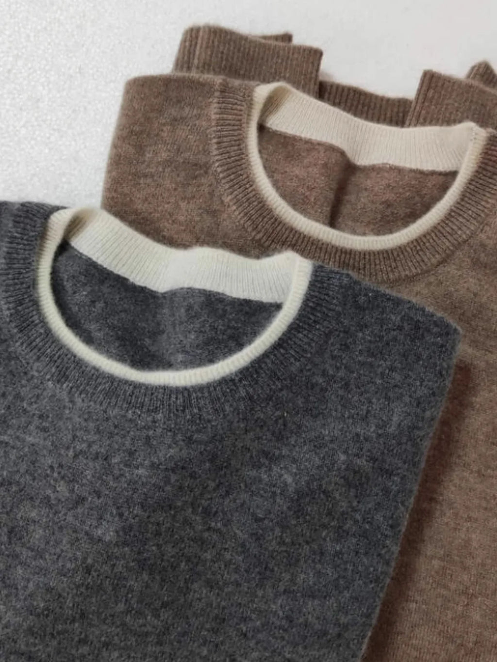 Emperoe Geit damessweater met ronde hals, puur kasjmier 100% – herfst/winter losvallende gebreide trui