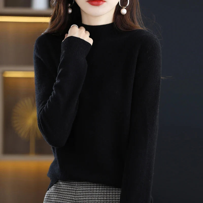 Sarah: Dames 100% Pure Wol Cashmere Trui voor de winter en herfst