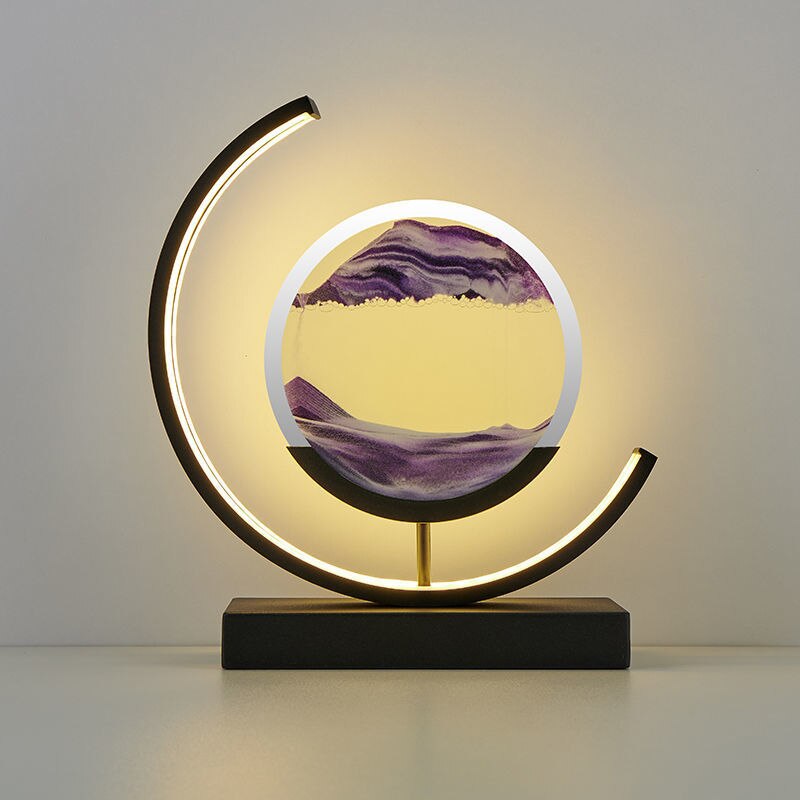 Quicksand Tafellamp Met Draaibaar Dynamisch 3D Zand En Zacht LED Licht Voor Sfeervolle Huisdecoratie En Oogbescherming