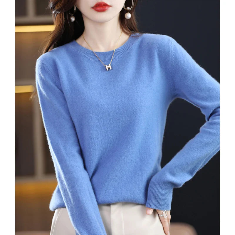 Claire: Dames 100% Pure Wol Cashmere Trui