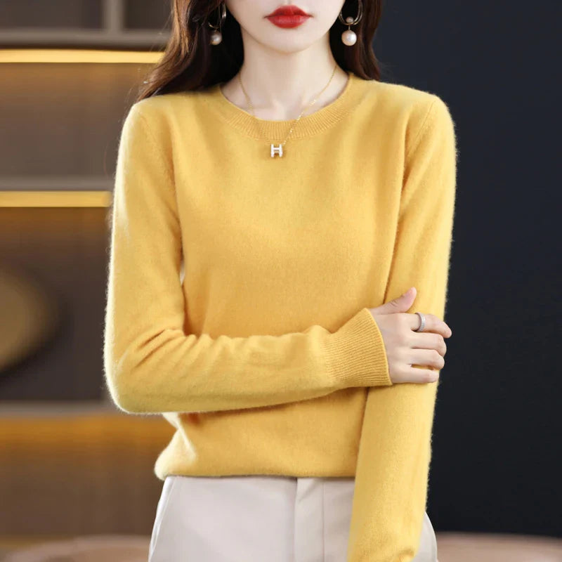 Claire: Dames 100% Pure Wol Cashmere Trui