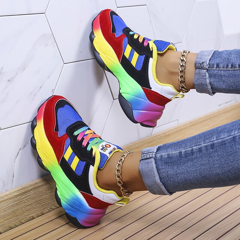 Mathilda Trainer | Casual orthopedische sneakers/schoenen in verschillende kleuren | Regenboogschoen