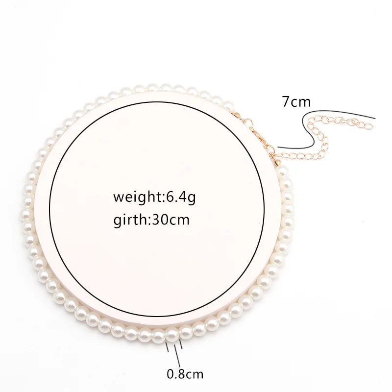 Nieuwe Eenvoudige Imitatie Zoetwaterparel Ketting