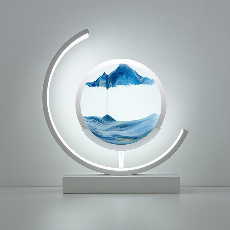 Quicksand Tafellamp Met Draaibaar Dynamisch 3D Zand En Zacht LED Licht Voor Sfeervolle Huisdecoratie En Oogbescherming