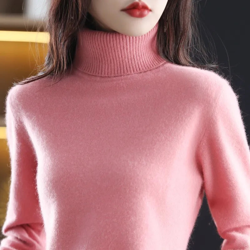 Sinead: Japanse gebreide 100% kasjmier coltrui voor vrouwen: herfst- en wintermust-have