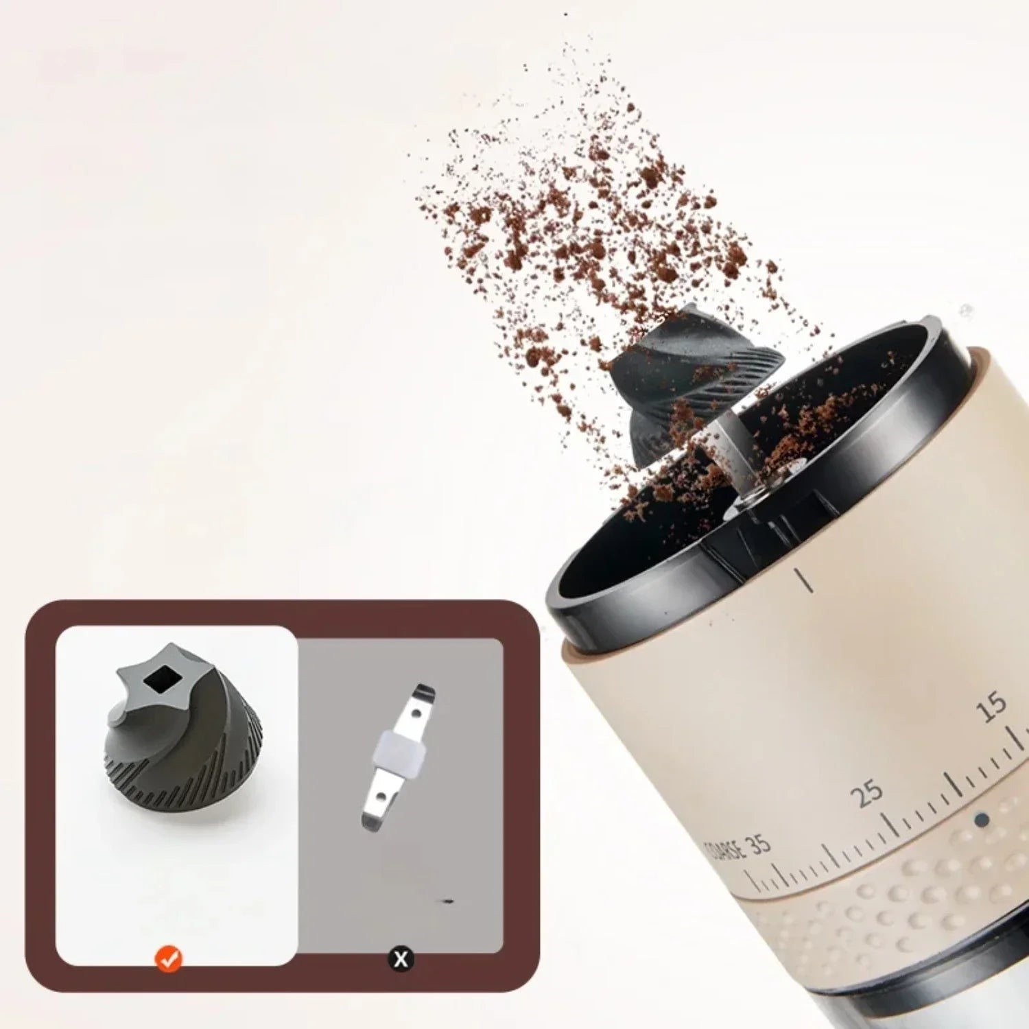 Elektrische Koffiebonenmaler – Strakke Huishoudelijke Keukenaccessoire voor Versgemalen Koffie