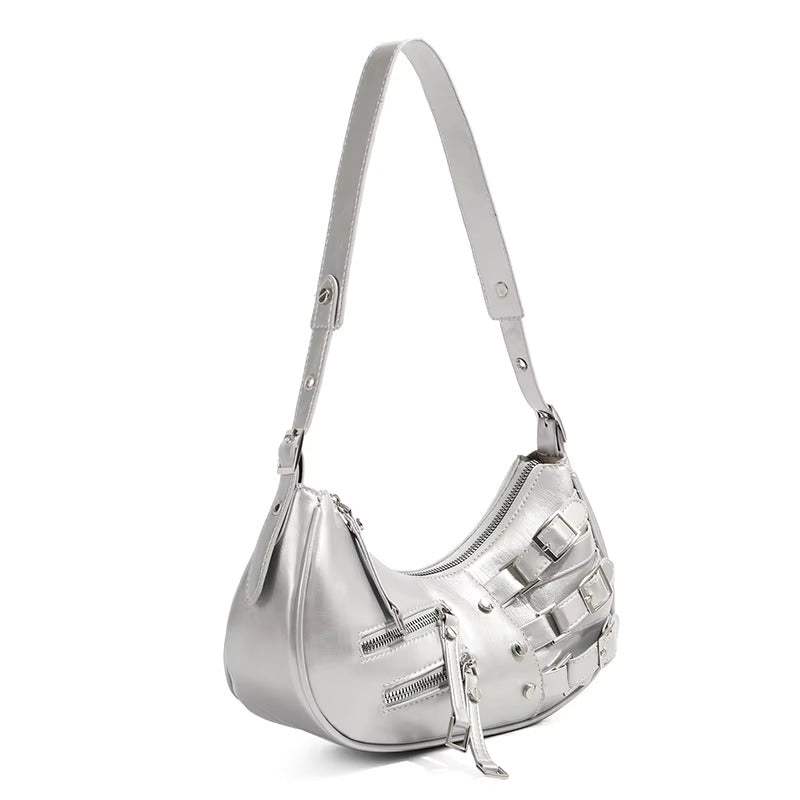 Kaida Buckle Hobo Halve Maan Tas