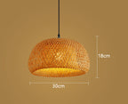 Variant image for Hanglamp van Handgeweven Bamboe 30 cm – Rotan Hanglamp voor Woonkamer en Slaapkamer, Geschikt voor E27 LED Verlichting-1