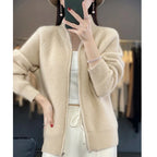 100% Pure Wol Rits Cardigan/Trui voor vrouwen