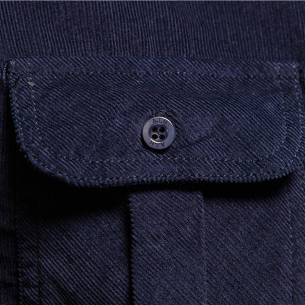 Aiopeseon 100% katoenen corduroy overhemd