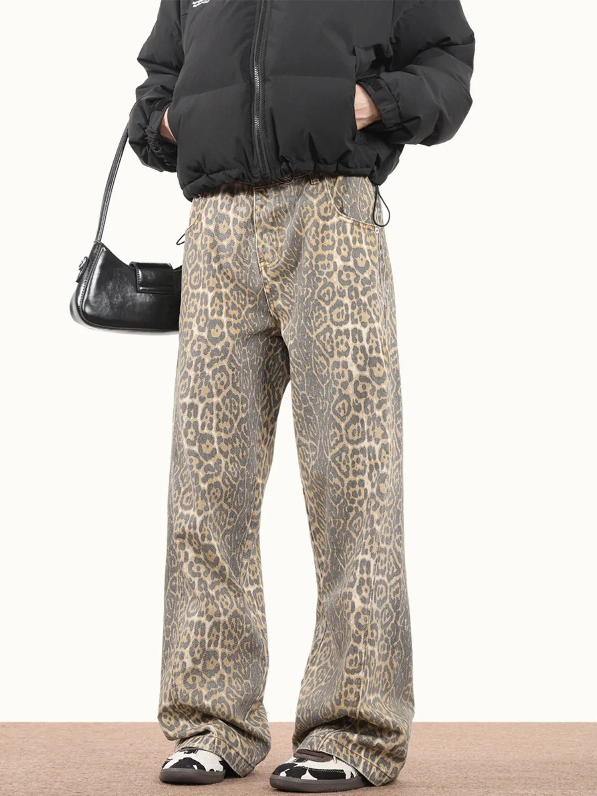 Vintage Century Luipaardprint Jeans