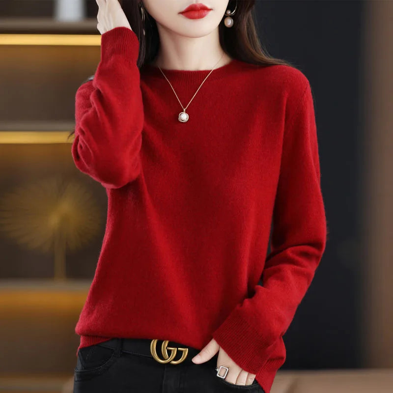 Claire: Dames 100% Pure Wol Cashmere Trui