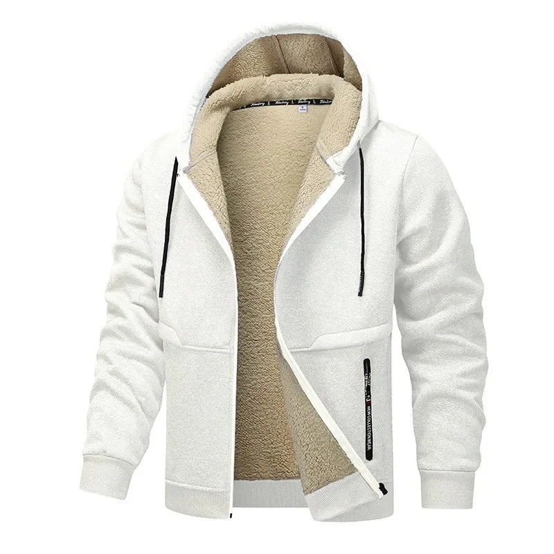 Heren Casual Fleece Bomberjas – Comfortabele Losse Pasvorm
