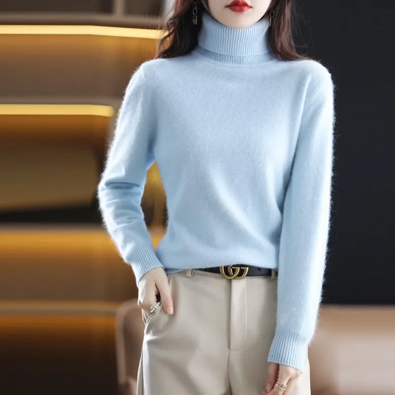 Sinead: Japanse gebreide 100% kasjmier coltrui voor vrouwen: herfst- en wintermust-have