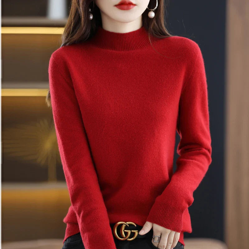 Sarah: Dames 100% Pure Wol Cashmere Trui voor de winter en herfst