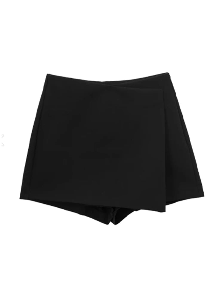 Variant image for Dames Skort Zwart Asymmetrisch Hoge Taille M Polyester-14