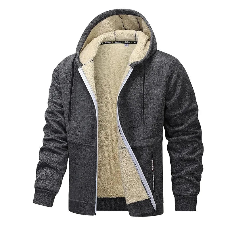 Heren Casual Fleece Bomberjas – Comfortabele Losse Pasvorm